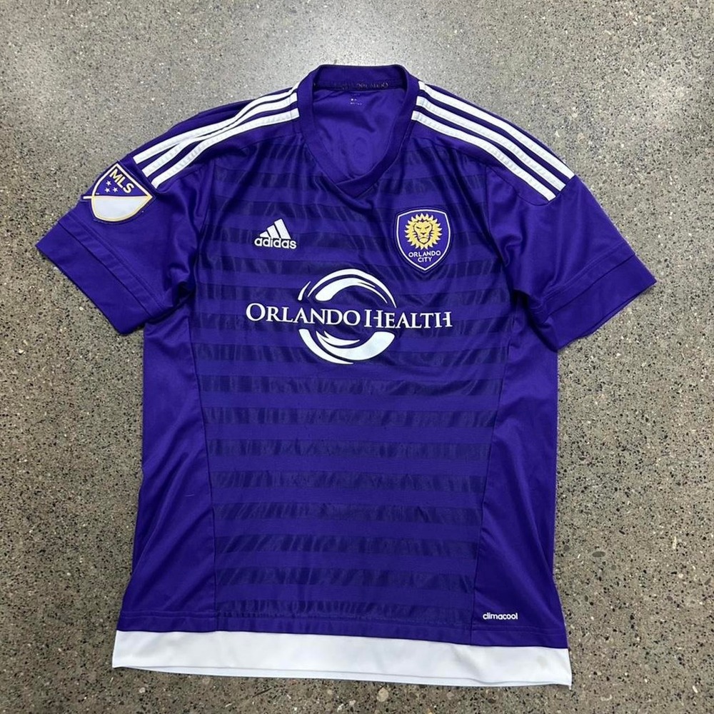 ORLANDO CITY 2015 2016 HOME FOOTBALL SHIRT SOCCER JERSEY ADIDAS (SIZE MEDIUM)